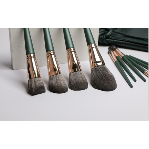 Make up brushes 10pcs professional with wool foundation powder blush cosmetic private label makeup brush sets